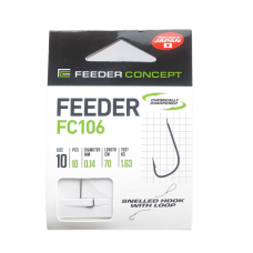 Pavadėlis su kabliuku Feeder Concept FC104-10 70cm (10vnt)