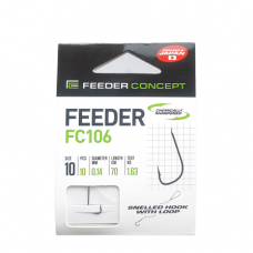 Pavadėlis su kabliuku Feeder Concept FC105-10 70cm (10vnt)