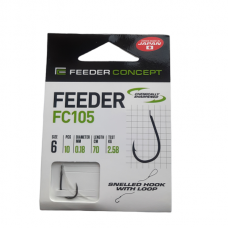 Pavadėlis su kabliuku Feeder Concept FC105-6 70cm (10vnt)