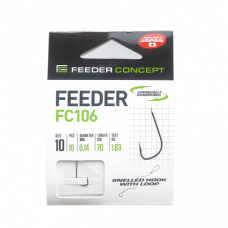 Pavadėlis su kabliuku Feeder Concept FC106-14 70cm (10vnt)
